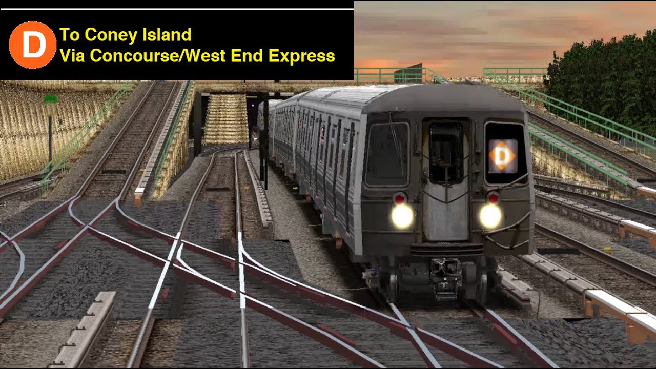 OpenBVE Special: D Train To Coney Island Via Concourse/West End Express (R68)