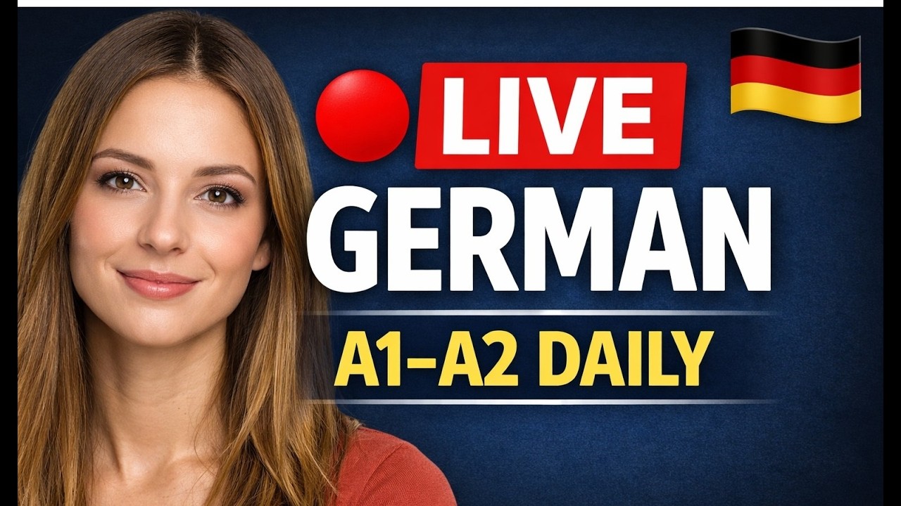 🔴 Learn German Live | A1–A2 Sentences