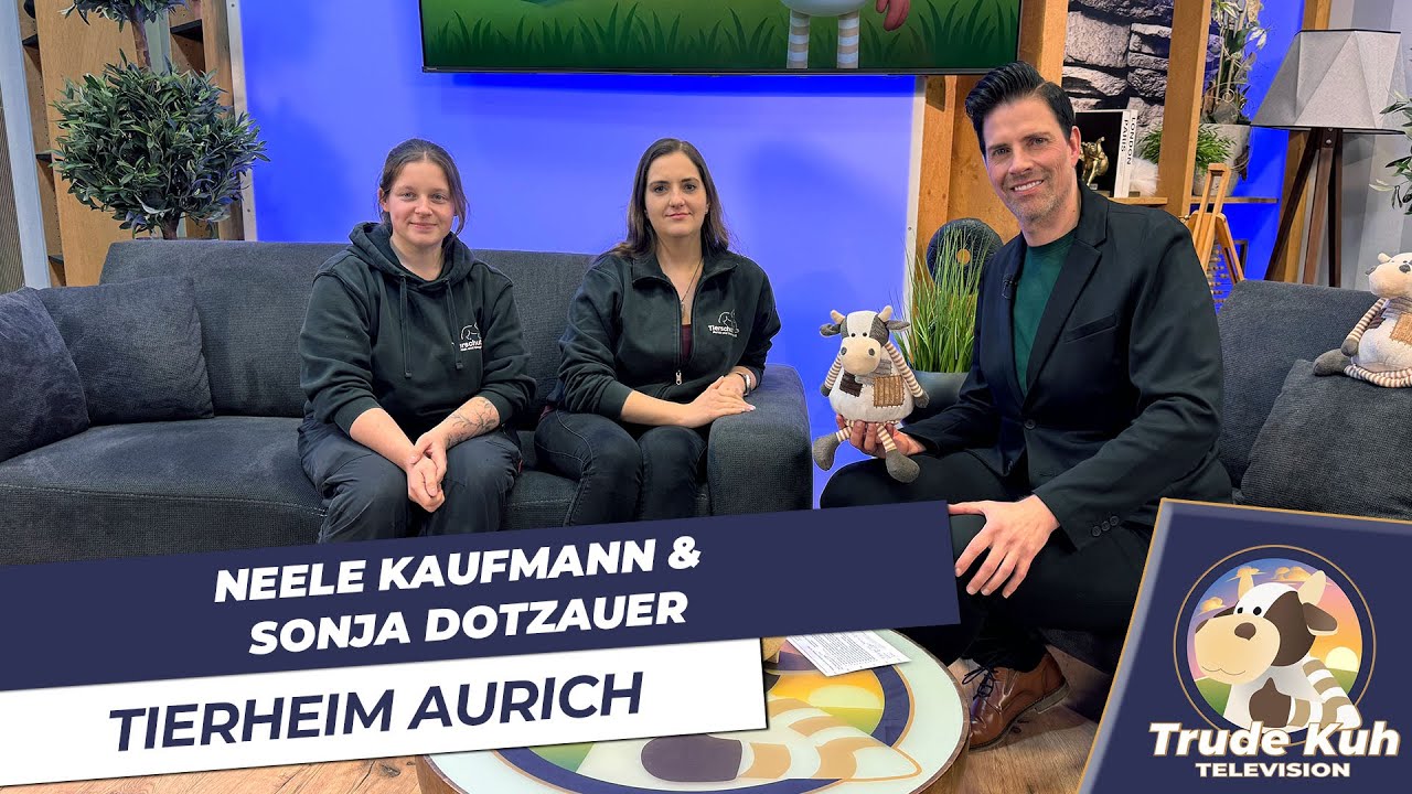 Sonja Dotzauer und Neele Kaufmann vom Tierschutz Aurich und Umgebung zu Gast bei „Trude Kuh“