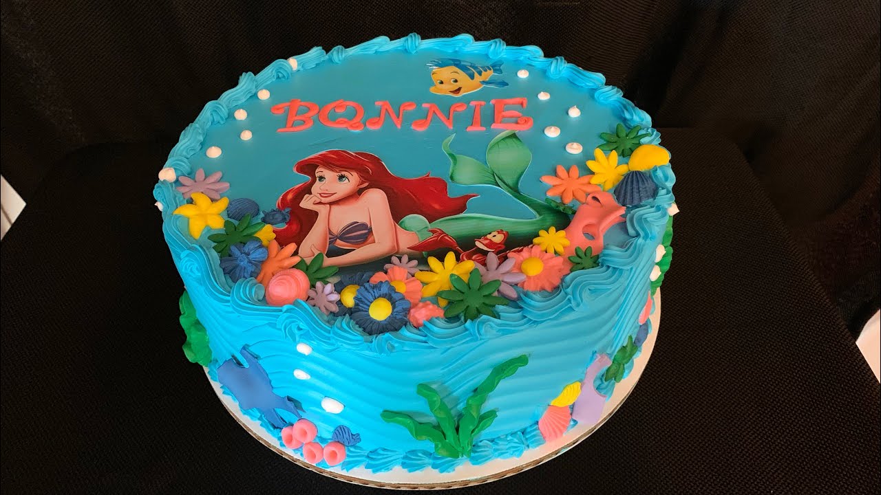 Pastel de la sirenita ( little mermaid cake)