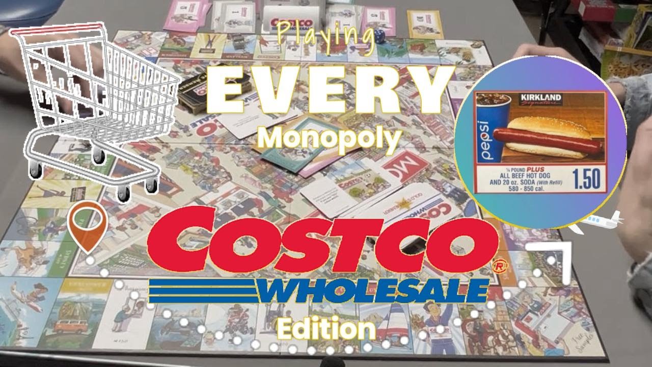 We played the fancy Costco Monopoly(We are playing them ALL)