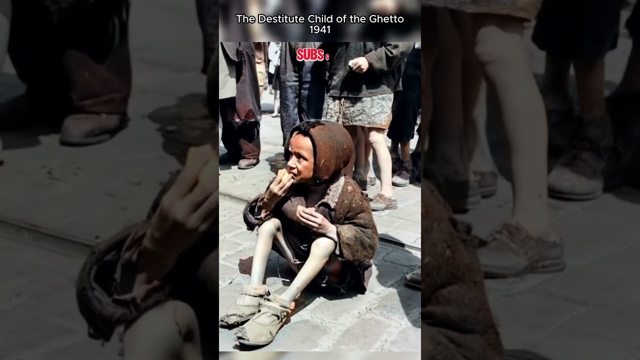 Colorized Footage: The Destitute Child of the Ghetto, 1941 #ww2