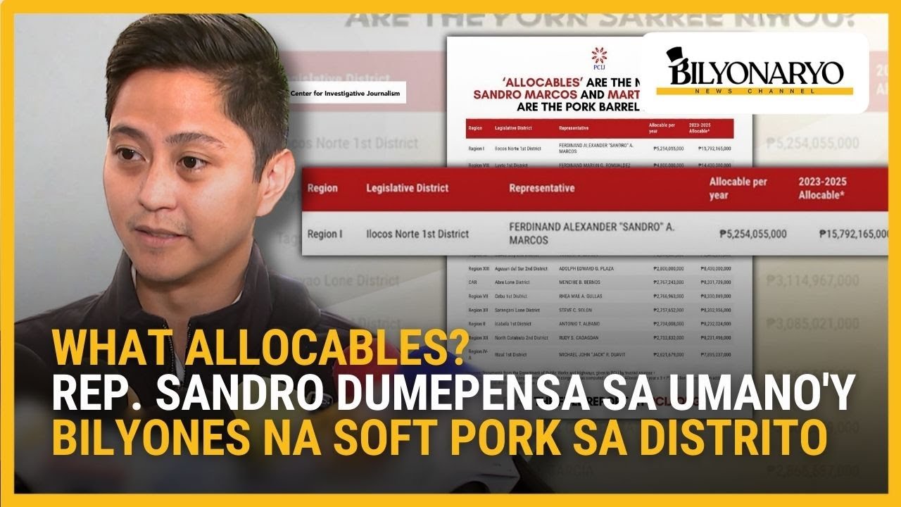 Sandro Marcos itinangging 'pork barrel' ang ₱15.8-B pondo para sa kanyang distrito | Agenda