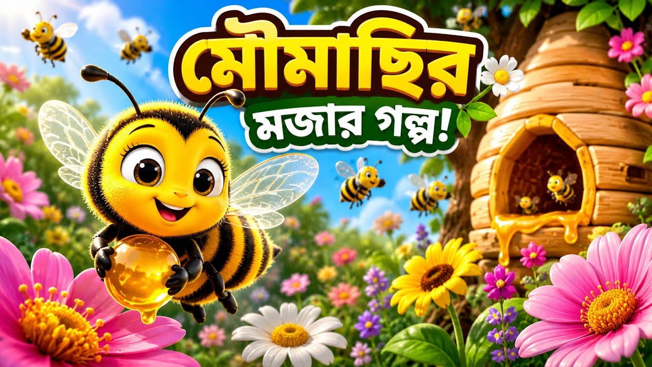 🎶 Moumachi Moumachi  মৌমাছি মৌমাছি  Bangla Kids Song  Nursery Rhymes rup kothar golpo 