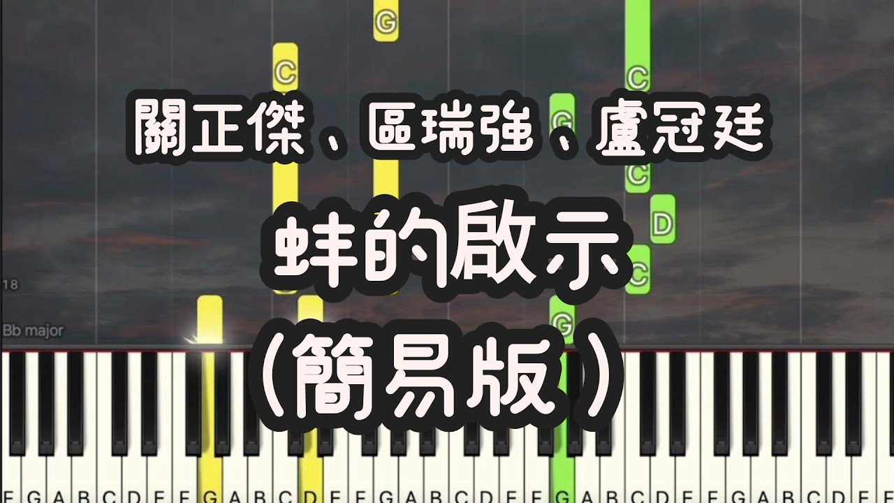 關正傑、區瑞強、盧冠廷 - 蚌的啟示 (Piano Cover , Piano Tutorial) Sheet 琴譜