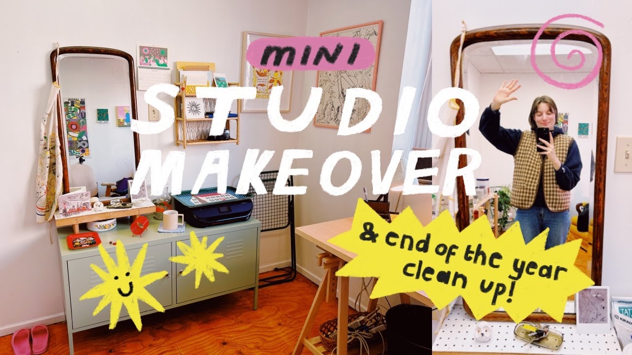 Art studio makeover vlog, new furniture and decorating, plus tidying up before the end of the year!