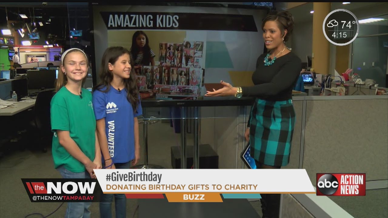 Amazing Kids donate birthday gifts to charity 
