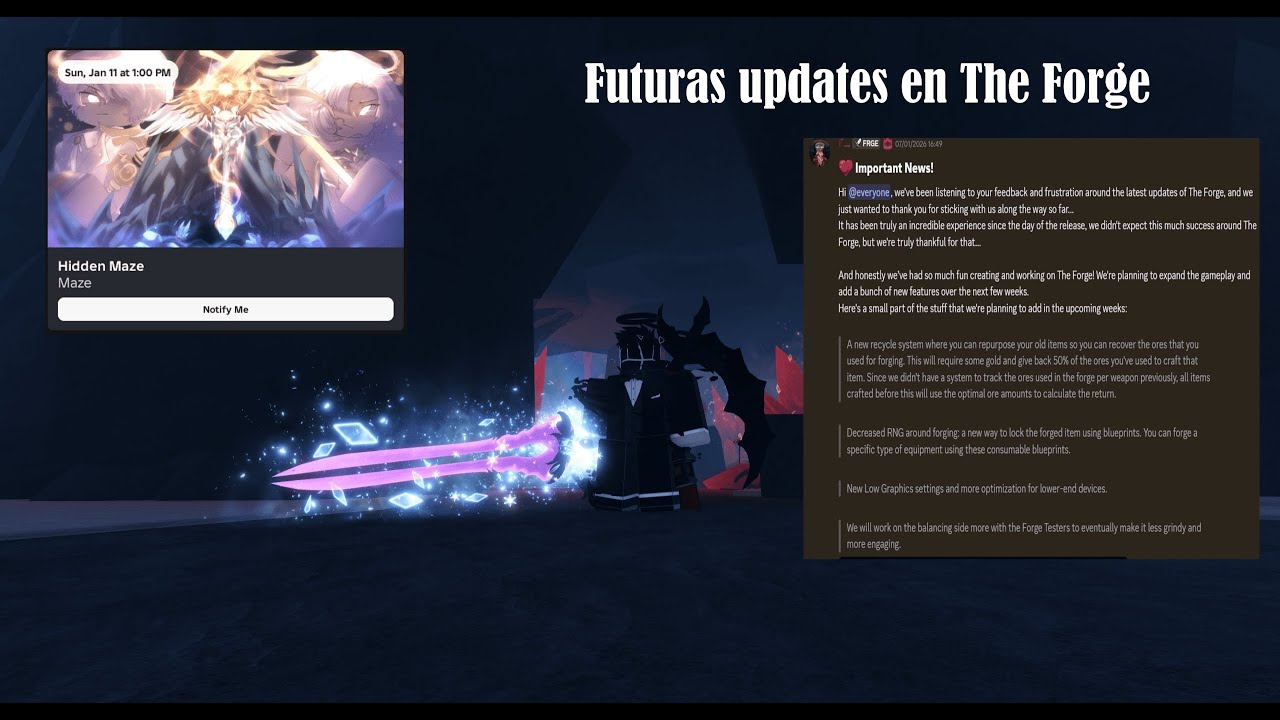 FUTURAS UPDATES Y OPINIONES SOBRE ELLAS EN LA FORJA - ROBLOX [DJAR_GYTO]