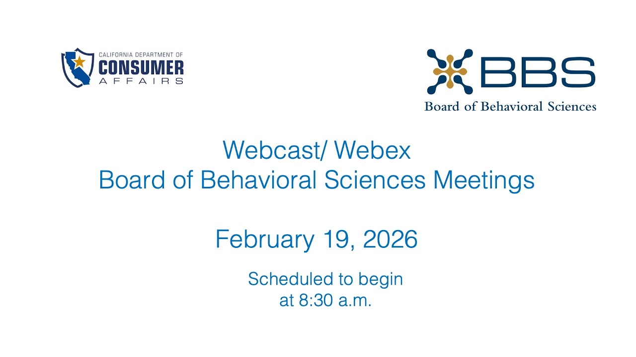 Board of Behavioral Sciences Meeting February 19, 2026 1 of 2