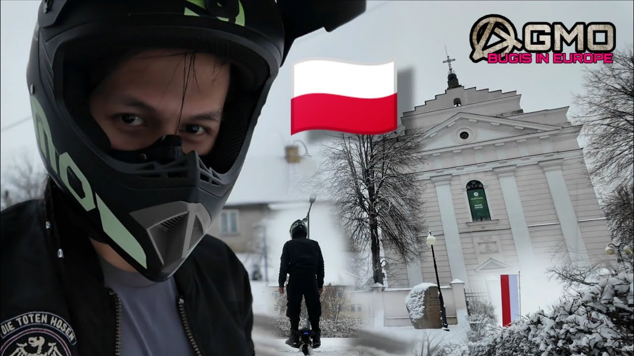 Bugis in Europe - Maccule cule salju | riding Electric Unicycle on the thick snow