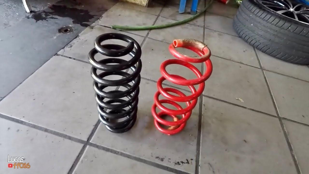 TIREI AS RED COIL E COLOQUEI AS EIBACH! VEJA A DIFERENÇA.