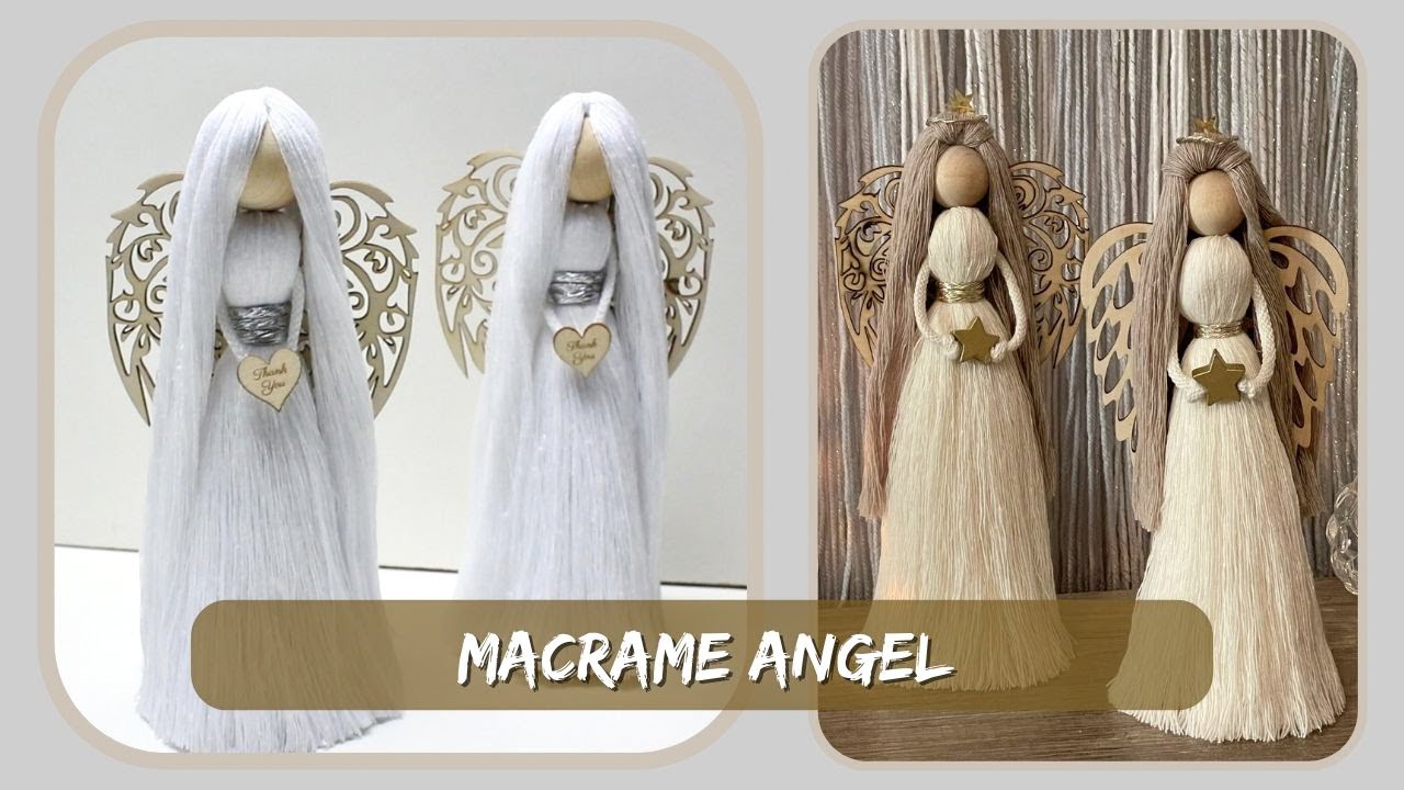 DIY Easy Macrame Angel Tutorial  | Christmas ornament