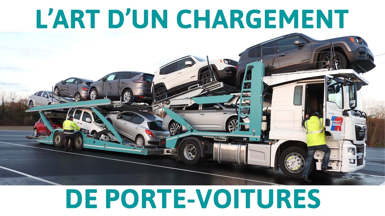 PORTE-VOITURES - CHARGEMENT CAMIONS SEMI REMORQUE 3 ESSIEUX - Transports Rabouin -