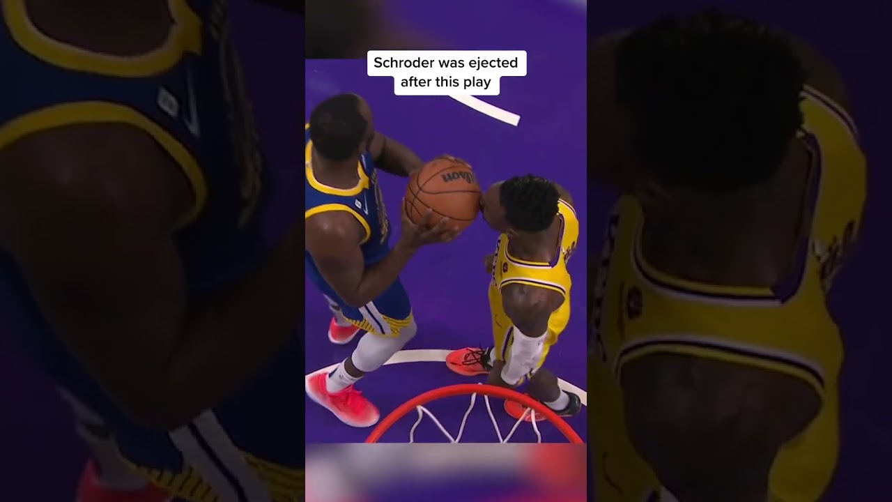 Draymond Green and Dennis Schroder received a double technicals resulting in Schroder ejection