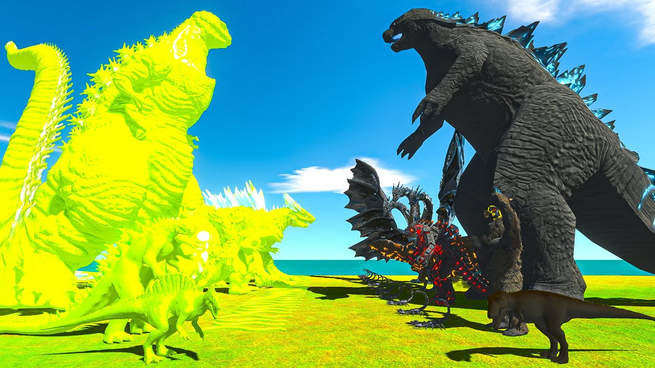 NEON Shin Godzilla vs DARK Godzilla – Team Neon vs Team Dark Kaiju War