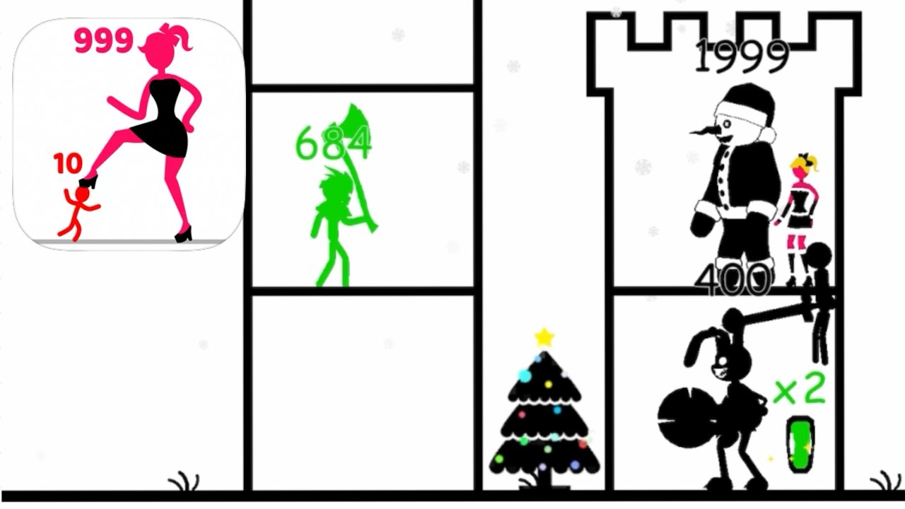 Stick Hero - Tower Defense - All Levels Gameplay Android, iOS