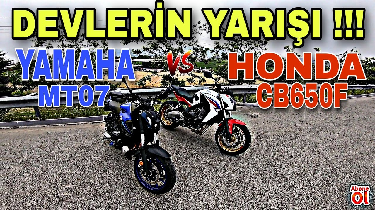 MT07 🆚 CB650F | ÇİFT SİLİNDİR 4 SİLİNDİRE KARŞI | BOL BOL AKSİYON :)