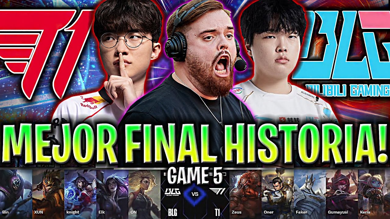IBAI CASTEA LA MEJOR FINAL DE LA HISTORIA!😱 - T1 vs BLG Game 5 GRAN FINAL WORLDS 2024 IBAI ESPAÑOL