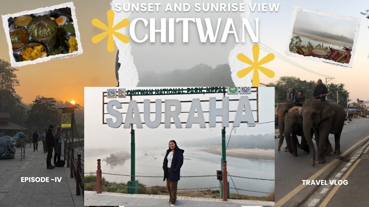 Visiting wildlife museum ll First time trying Chichiri Thali set(Special Tharu Dish) ll Sunrise view