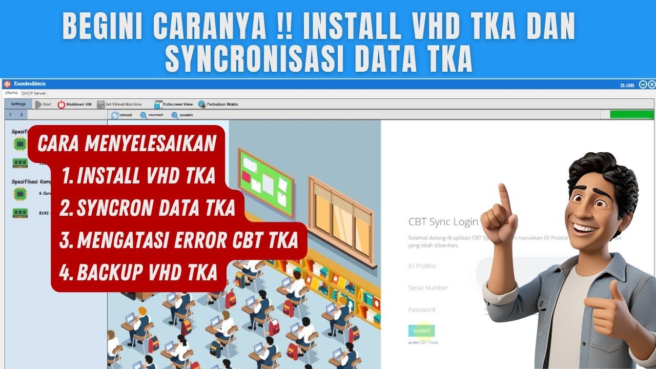 100 % Berhasil  !! Cara Mengatasi Error Syncron TKA 2025 | Cara Install VHD TKA 2025 & Sinkronisasi