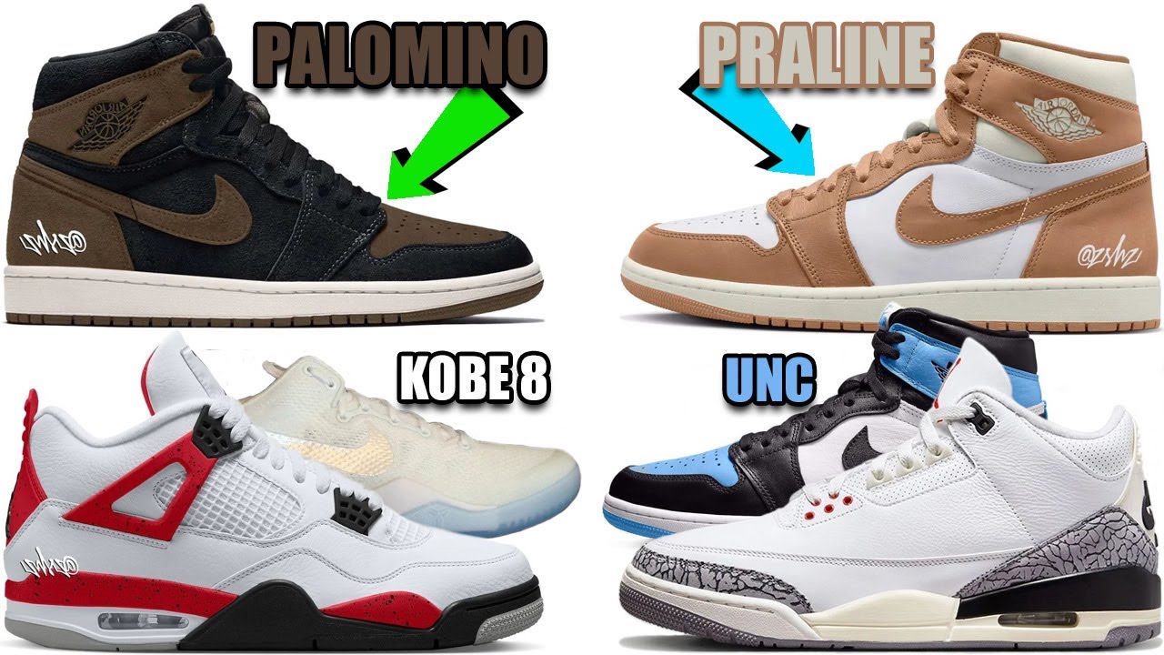 FALL 2023 AIR JORDAN RELEASE DATES, AJ 1 PALOMINO + PRALINE, KOBE 8, SPRING 2023 RELEASES, AND MORE