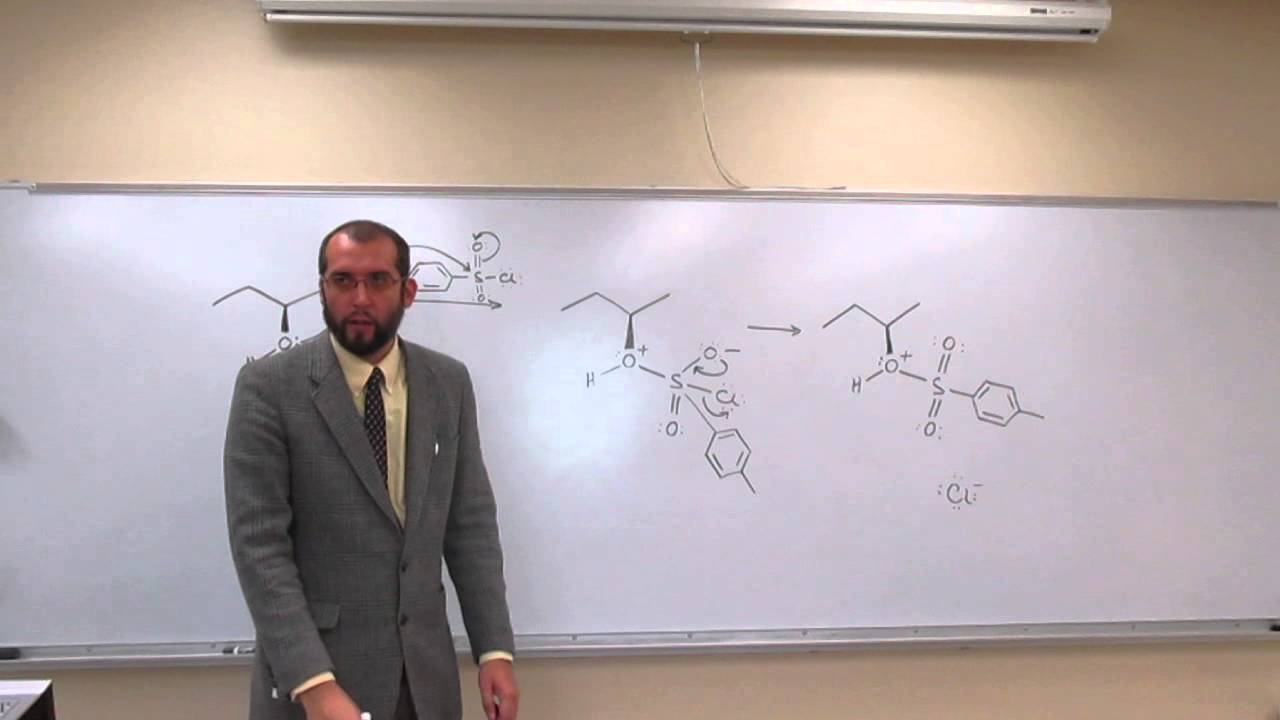 Alcohol to Tosylate Mechanism With Tosyl Chloride and Pyridine 033