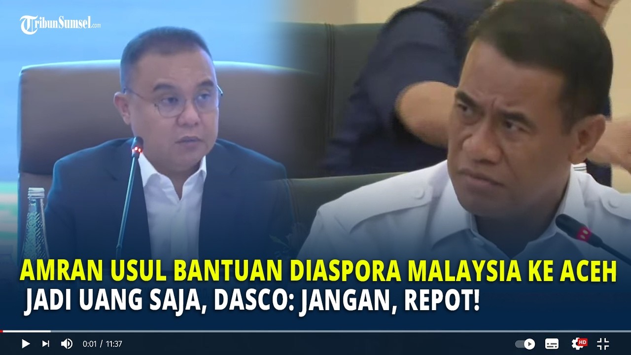 Amran Usul Bantuan Diaspora Malaysia ke Aceh Jadi Uang Saja, Dasco: Jangan, Repot!