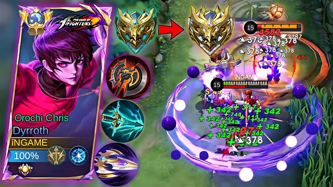 DYRROTH SOLO HIGH RANK MATCH NEW HACK LIFESTEAL BUILD! (100% SUREWIN GUIDE) MLBB