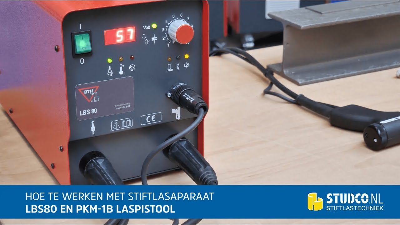 Studco Stiftlastechniek - Instructievideo stiftlasapparaat LBS80 en PKM 1B laspistool