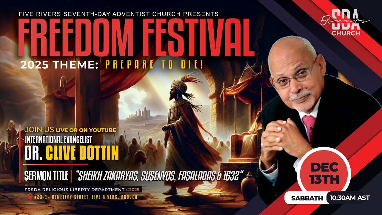 FREEDOM FESTIVAL | SAB DEC 13 | 10:30AM | SHEIKH ZAKARYAS, SUSENYOS, FASALADAS &1632 | DR. C. DOTTIN
