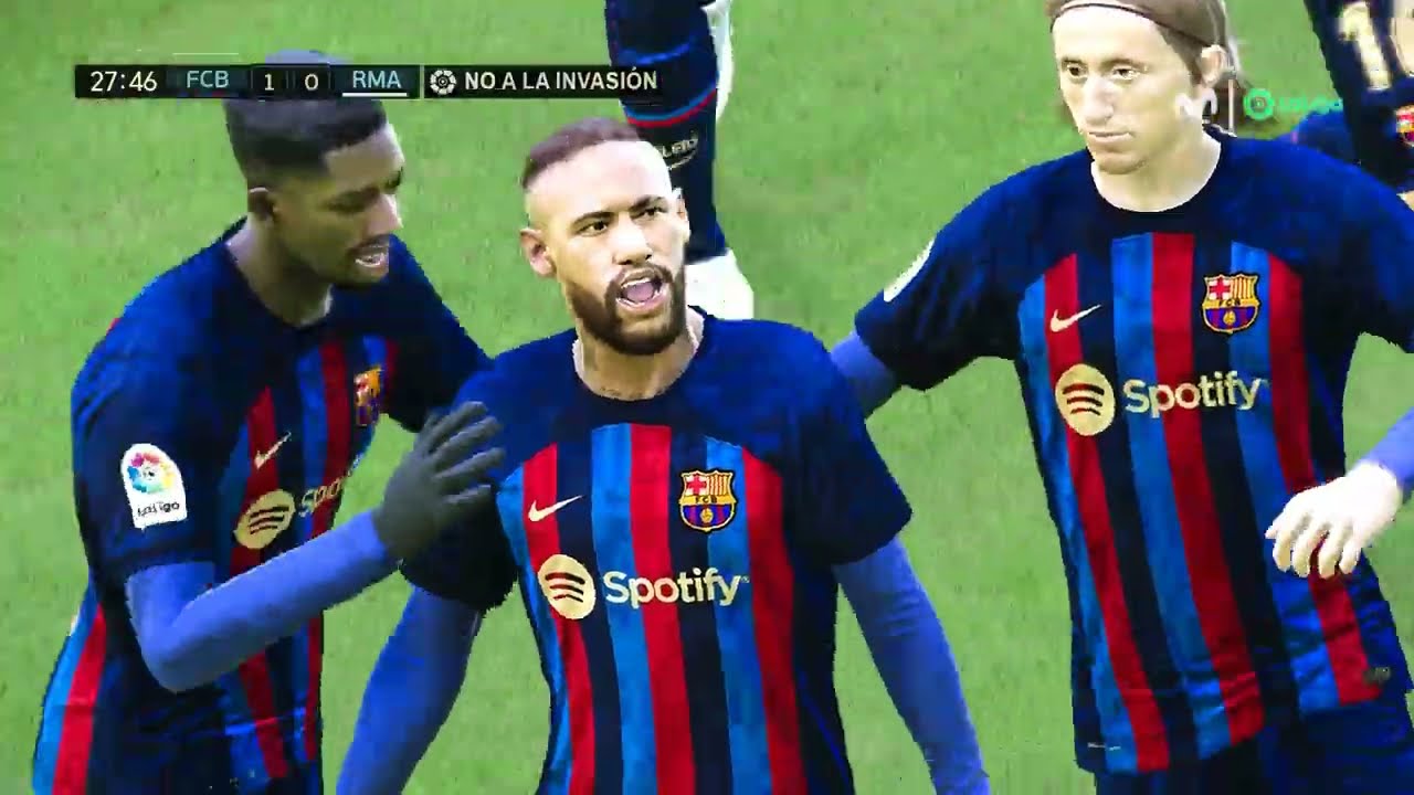 Barcelona vs Real Madrid 2022 feat. Lewandowski, Neymar, S.Ramos | eFootball