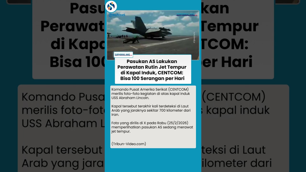 Kekuatan Udara AS Dipamerkan! Perawatan Rutin Jet Tempur, CENTCOM: Siap 100 Serangan per Hari
