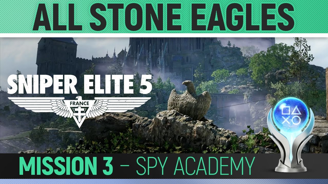 Sniper Elite 5 - Mission 3 - All Stone Eagle Locations 🏆 Spy Accademy