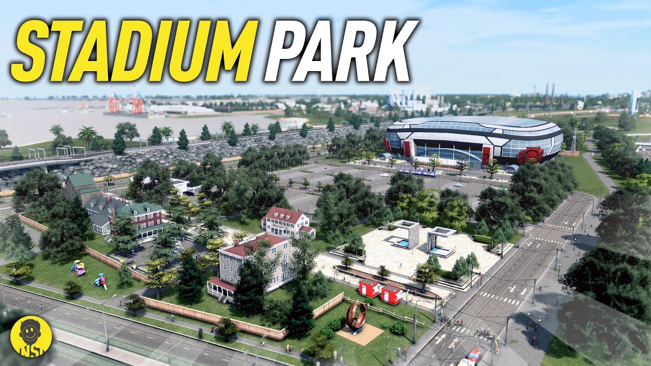 Building A Stadium Park Cities Skylines - No Mods Required!