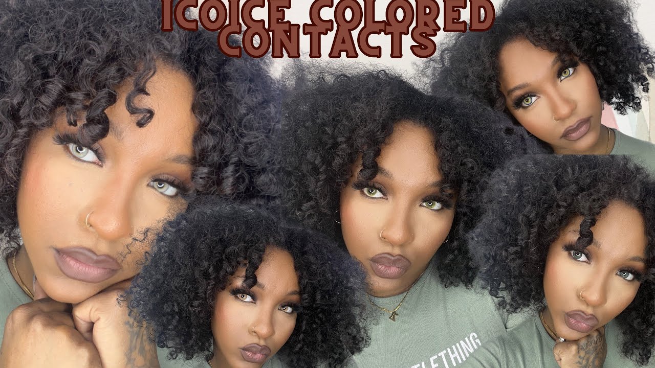 ICOICE COLORED CONTACTS FOR DARK BROWN EYES ! 😍