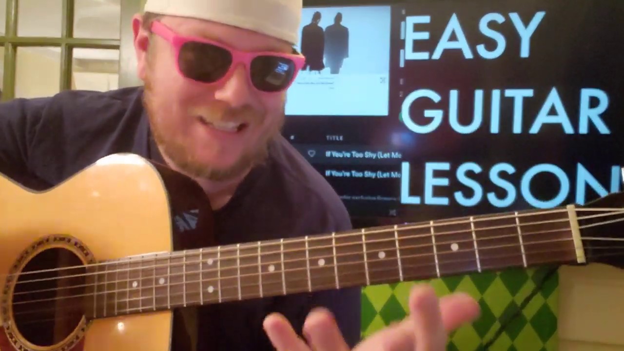 How To Play If You're Too Shy (Let Me Know) The 1975 // guitar tutorial beginner lesson easy chords