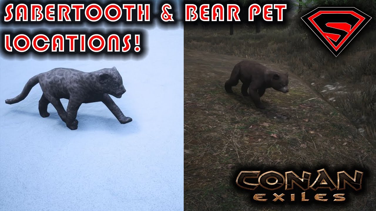 CONAN EXILES WHERE TO FIND SABERTOOTH AND BEAR CUBS