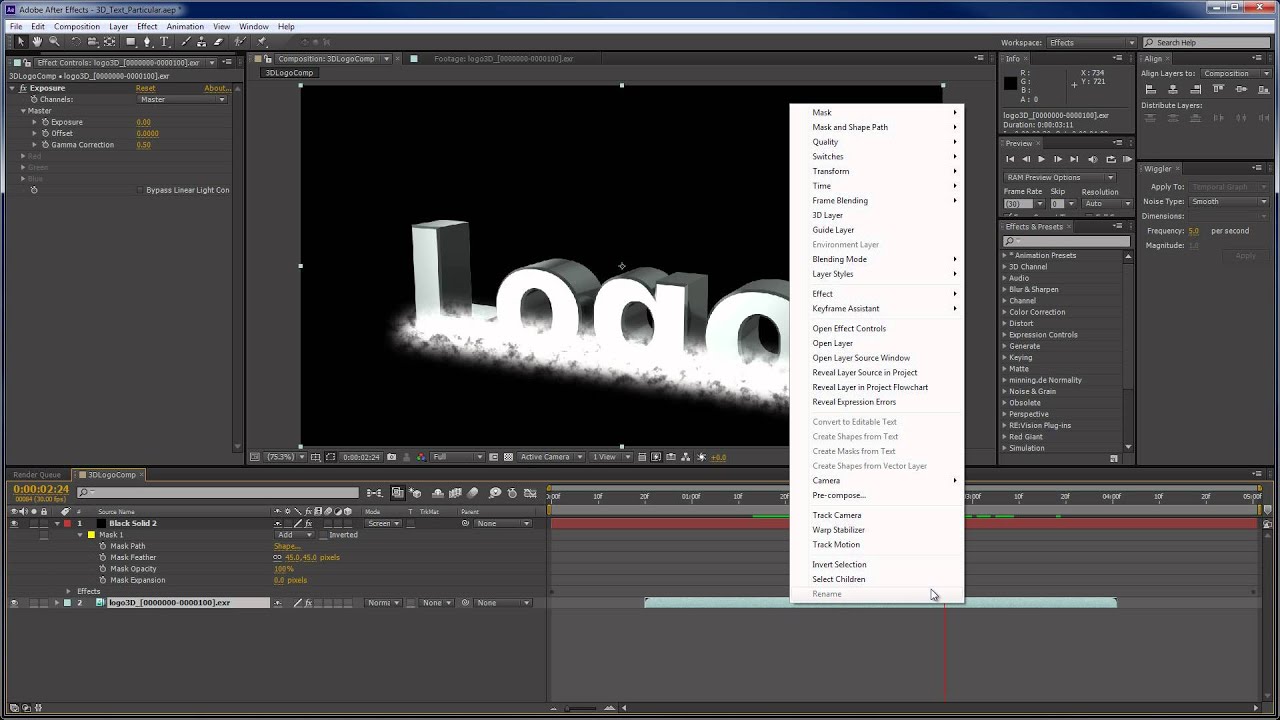 3D Text Animation Tutorial: Compositing in After Effects