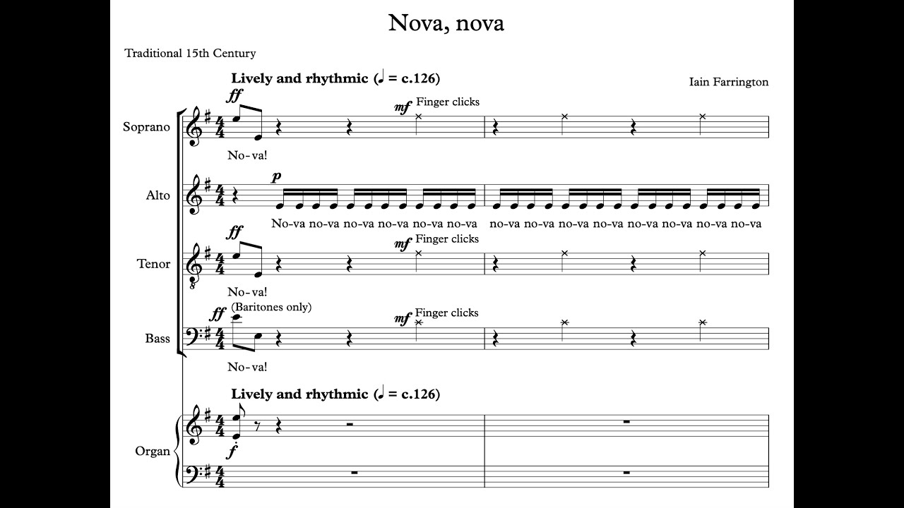 Iain Farrington - Nova, nova (score video)