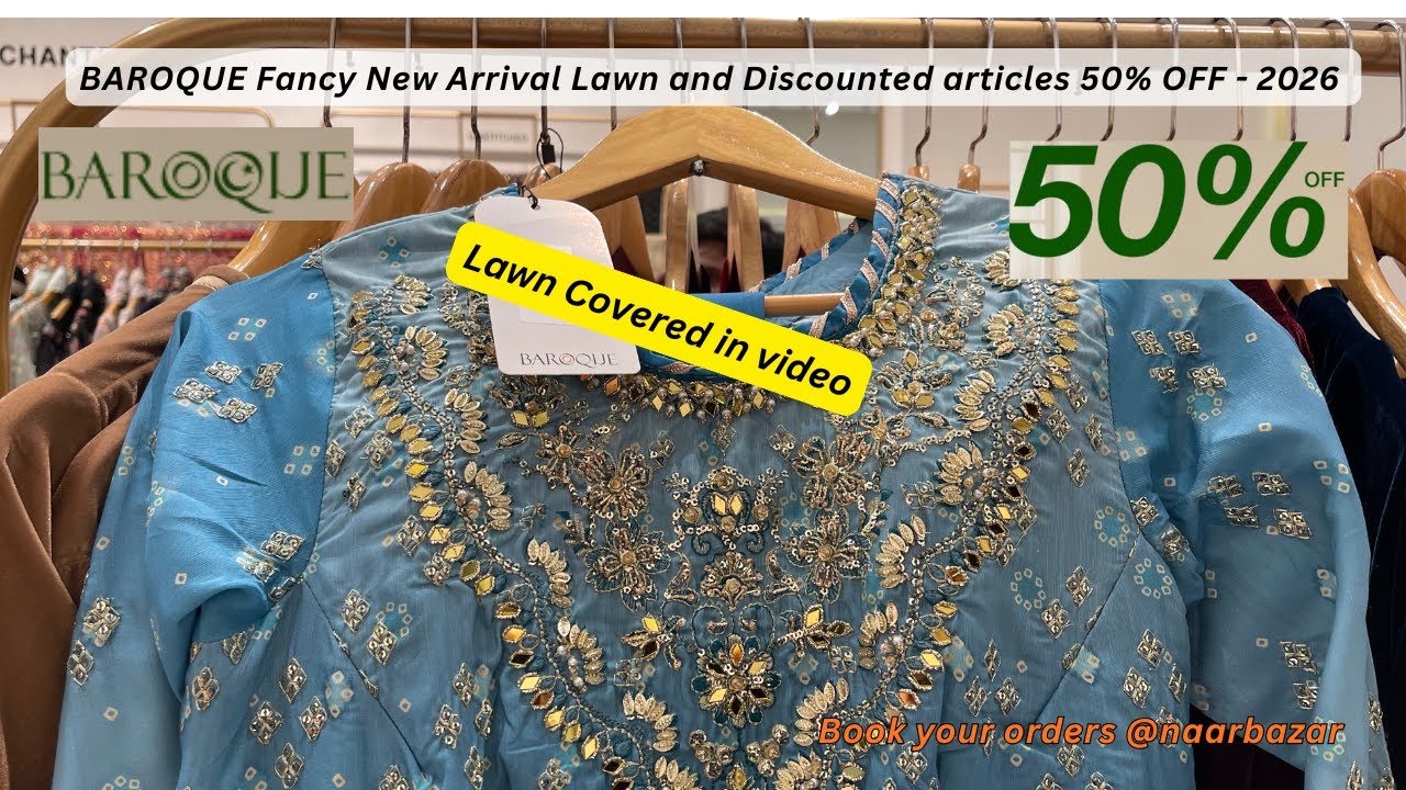 BAROQUE Fancy New Arrival Lawn and Discounted articles 50% OFF - 2026 | Baroque New Collection Today