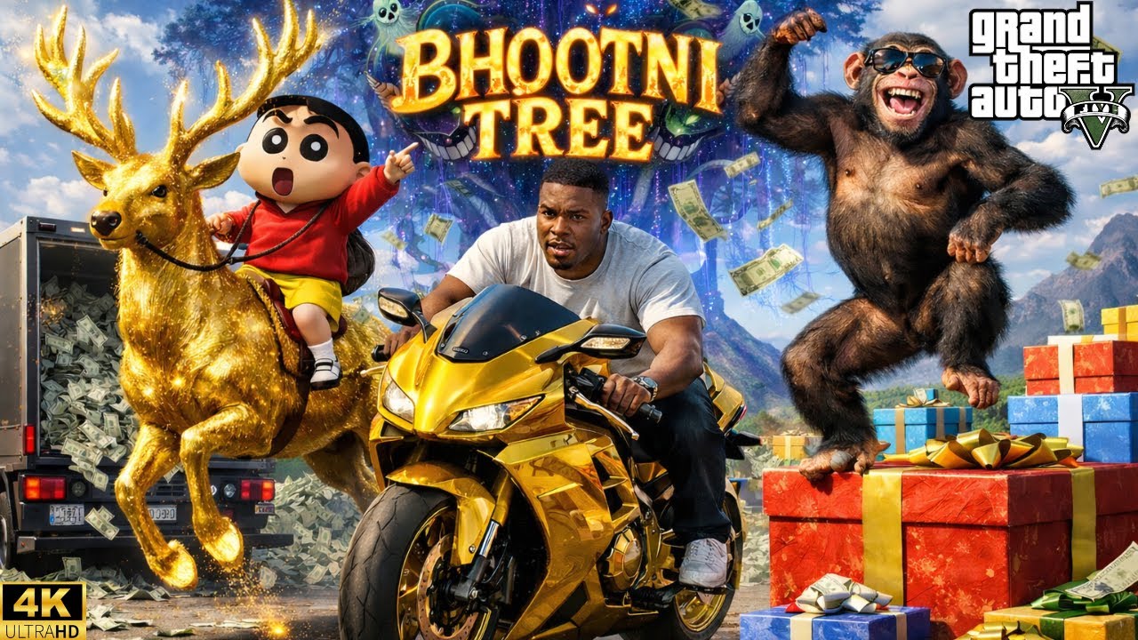 FRANKLIN AND SHINCHAN BHOOTNI TREE!! | GTA 5 SERIES