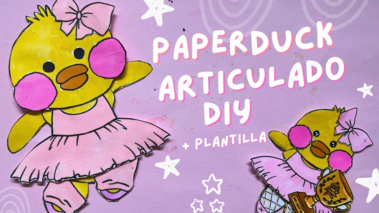 Como hacer Patito de papel articulado DIY | How to make movil paperduck | Plantilla printable