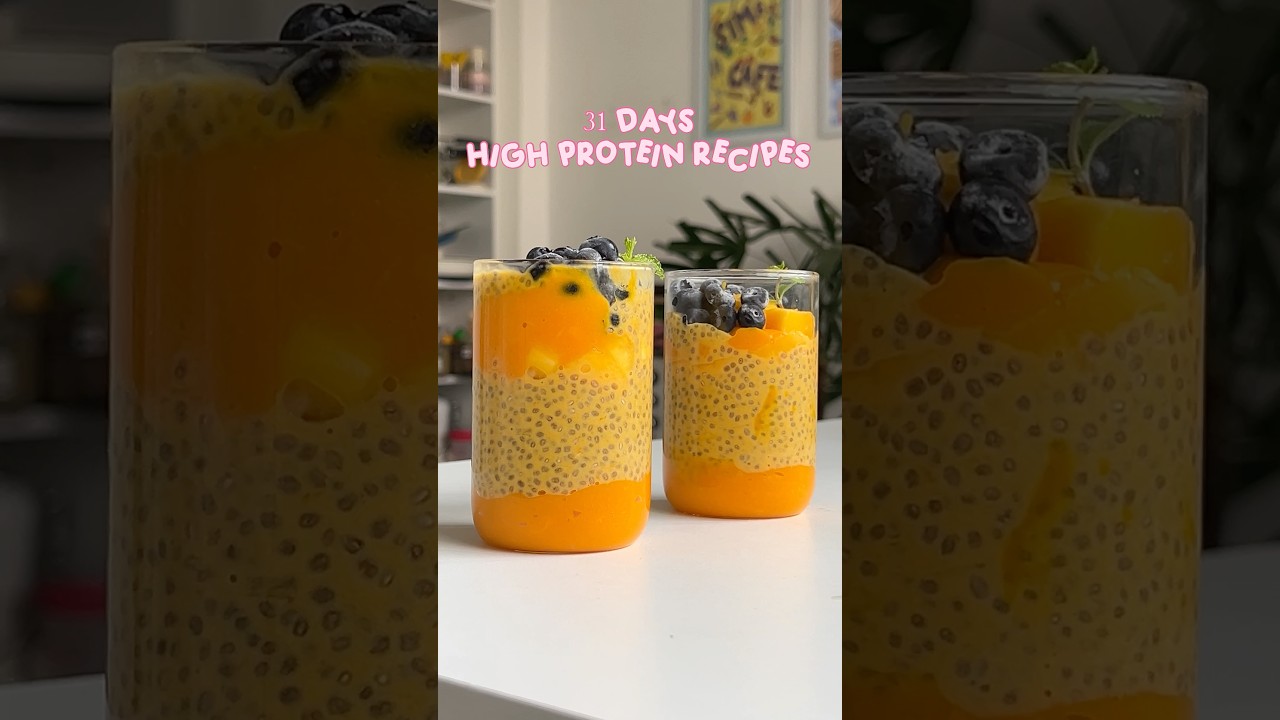 Высокобелковый пудинг из манго и чиа за 5 минут 🥭💪🏼