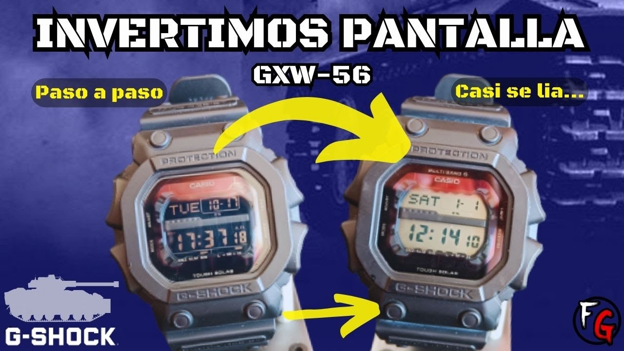 Como invertir la pantalla de un reloj digital (Casio G-Shock GXW-56)