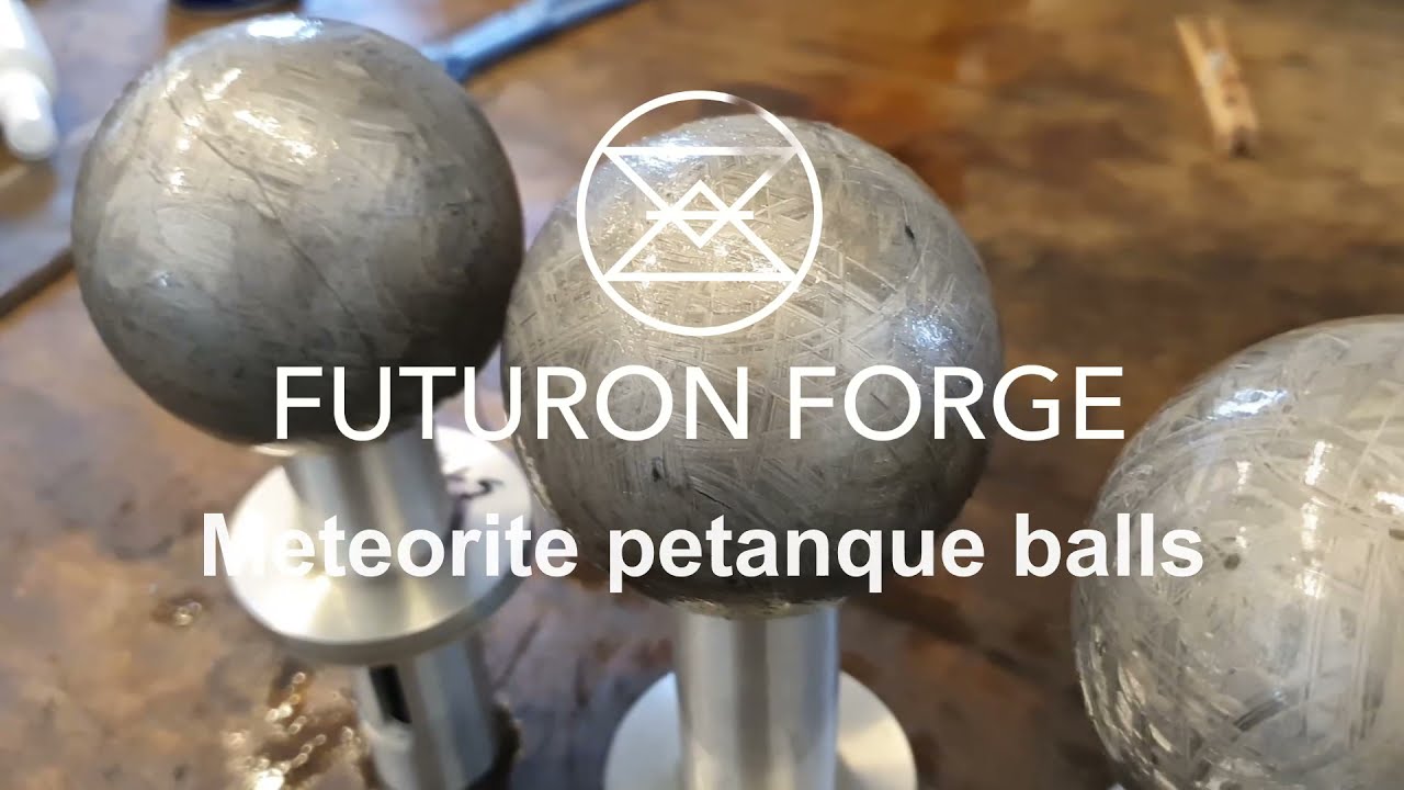 Petanque balls from meteorite Muonionalusta