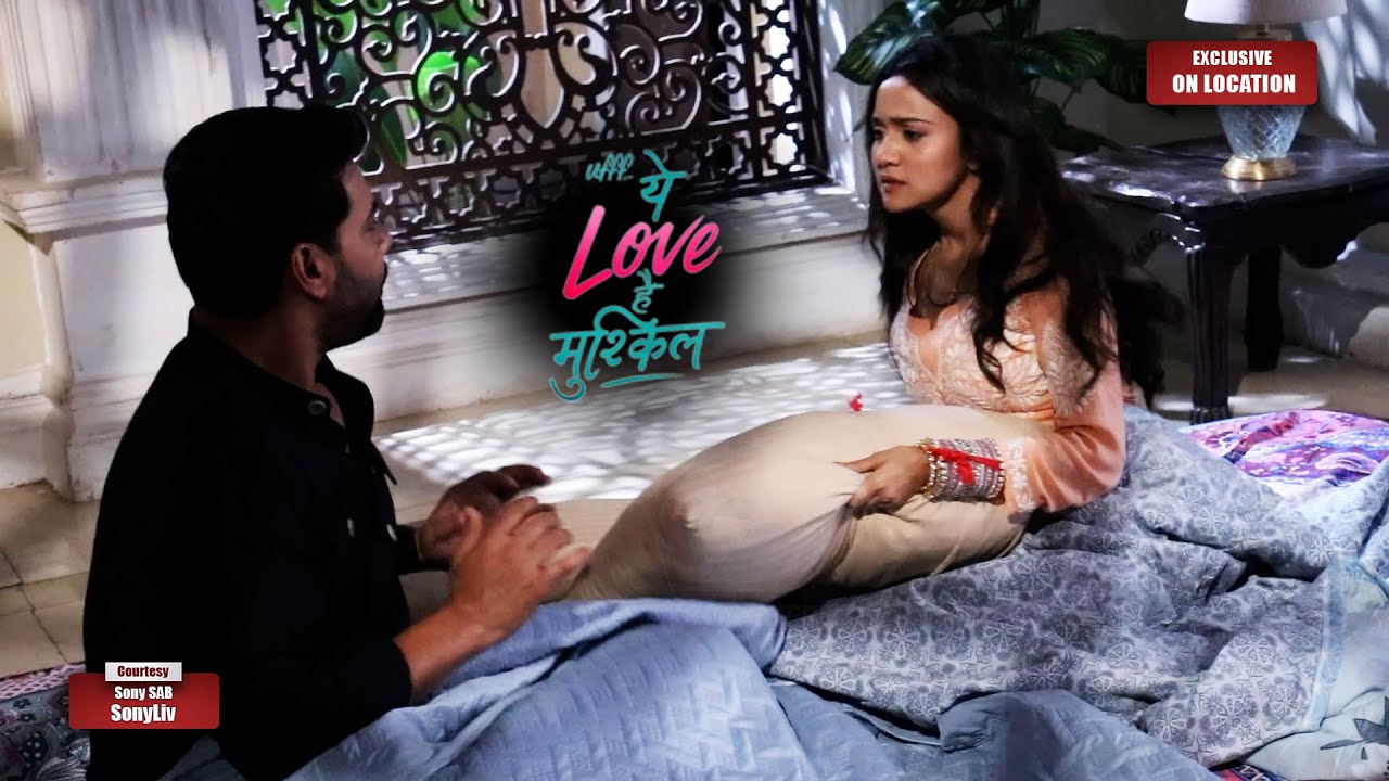Ufff…Yeh Love Hai Mushkil On Location : Kairi beats Yug with a pillow for scared of a fake lizard