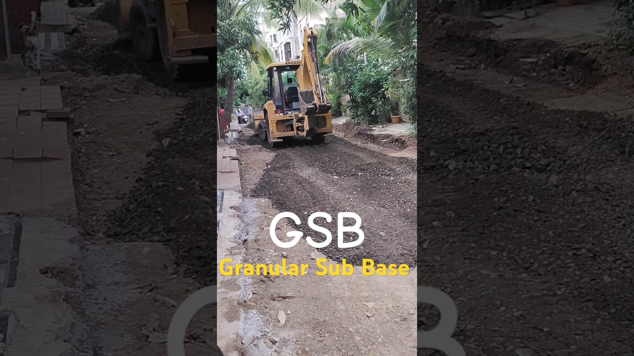 GSB Granular Sub Base&nbsp; #gsb #roadconsturction #concreteroad