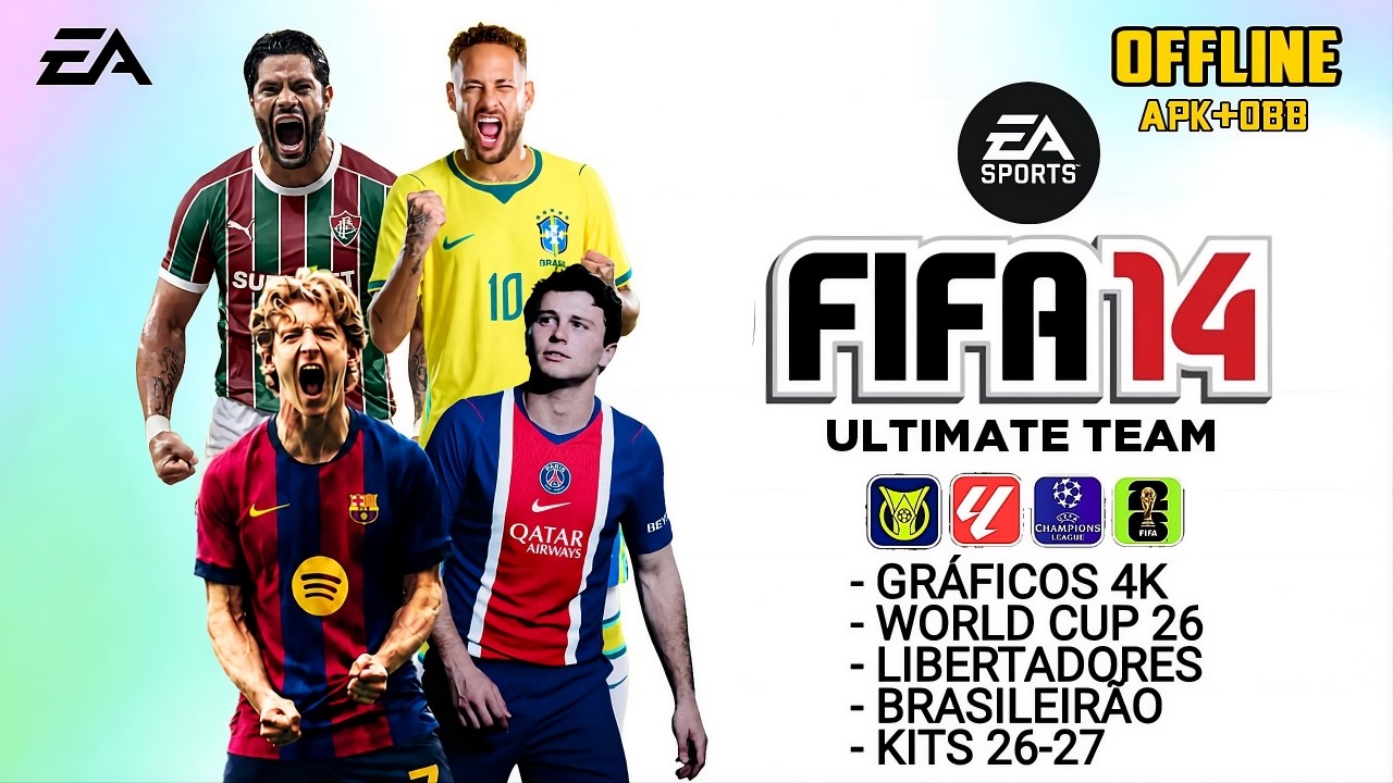 FIFA 14 MOD EA FC 26 ОФФЛАЙН ANDROID БРАЗИЛЬСКАЯ И ЕВРОПЕЙСКАЯ ЛИГИ | ЧЕМПИОНАТ МИРА | ТРАНСФЕРЫ ...