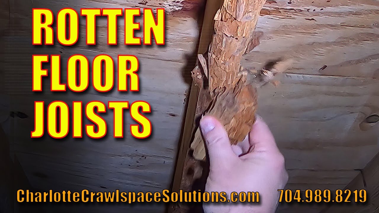 Rotten Floor Joists Repair - Matthews NC - Charlotte Crawlspace Solutions 704.989.8219