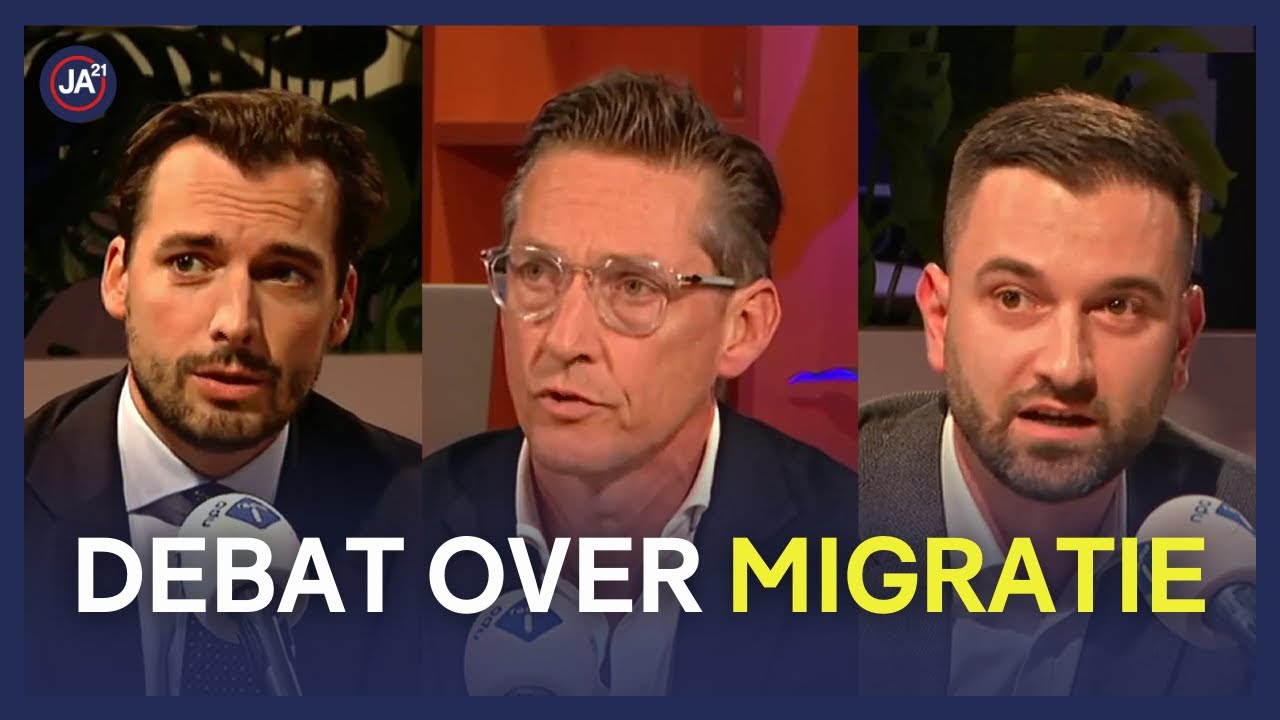 Eerdmans (JA21) in debat met Baudet (FvD) en Van Baarle (DENK) over migratie